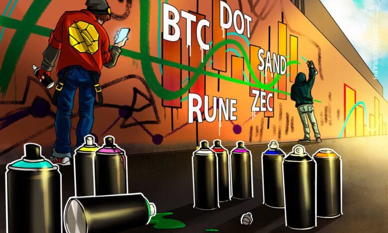 5 ارز دیجیتال برتر برای تماشای این هفته: BTC، DOT، SAND، RUNE، ZEC